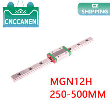 MGN12 Miniature Linear Rail Slide 250/300/350/400/450/500mm 1PC MGN Linear Guide + 1PCS MGN12H Carriage Block for CNC 3D Printer 2024 - buy cheap