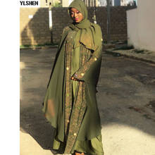Женское платье-хиджаб Diamond abaya, Абая, Дубаи, роскошный высокий класс, Рамадана, абайя, кафтан 2024 - купить недорого