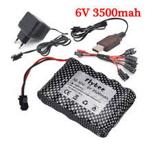 6v 3500mAh Battery and Charger For RC Cars Robots Tanks Gun Boats 6v NiMH Battery AA 3000mah 6v Rechargeable Battery Pack 2024 - buy cheap