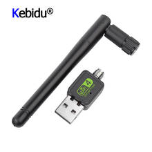 Adaptador USB inalámbrico con WiFi, tarjeta de red de 2db, Dongle Wifi de 150Mbps, 802.11b/GN, tarjeta LAN de red, controlador gratuito RTL8188GU 2024 - compra barato