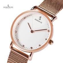 BOBO BIRD Women Watches Women Luxury stainless steel Quartz Wristwatch Lady reloj mujer Birthday anniversary gift Dropshipping 2024 - buy cheap