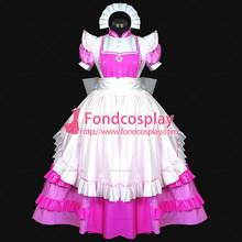 Funcosplay vestido de penteadeira para adultos, sexy, de pvc, longo, rosa quente, fino com tampa, fantasia, feito sob medida [g477] 2024 - compre barato