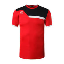 Jeansian-Camiseta deportiva para hombre, camisetas para correr, gimnasio, Fitness, entrenamiento, fútbol, manga corta, ajuste seco, rojo, LSL073 2024 - compra barato