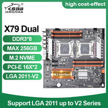 JINGSHA X79 Dual CPU Motherboard LGA2011 SATA3.0 ATX  8 Channel DDR3 X79 Dual Motherboard Dual Gigabit Ethernet Up to 25 2024 - buy cheap