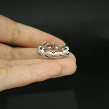 Новинка креативное женское кольцо из меди серебристого цвета с инкрустацией из циркона Стразы простое кольцо обручальное кольцо 2024 - купить недорого