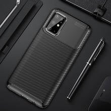 Capa de celular de fibra de carbono, capa de luxo à prova de choque para samsung s20 s20 ultra s20 + plus 5g s10 lite, galaxy note 10 lite 2024 - compre barato