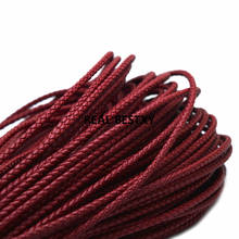 5 m/lote de accesorios de pulsera de cuero trenzado rojo de 3mm, cuerda redonda de cuero, collar, pulsera, fabricación de cuero DIY 2024 - compra barato