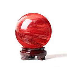Bola de cuarzo rojo de Asia de 100mm, Bola de decoración feng shui de alta calidad para el hogar, preferida 2024 - compra barato
