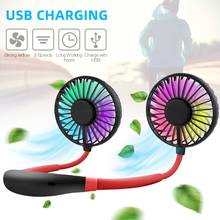 Small Portable Sports Fan Light Portable 2000 mAh USB Mini Fan Rechargeable Neck Fan Usb Desk Hand Air Conditioner Cooler 2024 - buy cheap