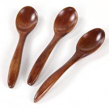 1pc Spoons Wooden Korean Style 18cm 100% Natural Wood Handle Round Spoons For Soup Cooking Mixing Stirr Kitchen Accessories 2024 - buy cheap