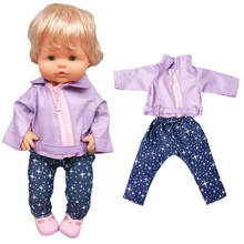 For 40cm Nenuco Baby Doll Black Jacket  Pants Fit 38cm Ropa Y Su Hermanita Doll Clothes 2024 - buy cheap