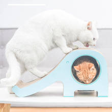 Когтеточка для кошек, гофрированная бумага, интерактивный котенок, шлифовальный коврик для ногтей, игрушка для кошек, скребок для кошек, защитная мебель M6071 2024 - купить недорого