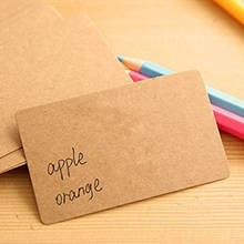 100pcs Blank Kraft paper Business Cards Word Card Message Card DIY Gift Card 86*50mm 2024 - buy cheap