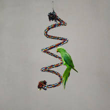 Pet Birds Parrot Toys Cockatoo Parakeet Bird Swing Budgie Cotton Climbing Rope Standing Rod for Pet Playing Toy Home Garden 2024 - купить недорого