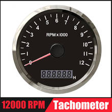 Calibre bonde do tacômetro de 85mm 0-12000 rpm para o motor diesel 12v 24v do motor 2024 - compre barato