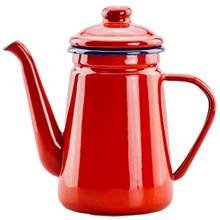 1.1L Enamel Coffee Pot Hand Tea Kettle Induction Cooker Gas Stove Universal Red 2024 - buy cheap