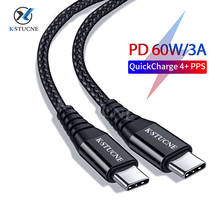 60W 3A PD Cable USB C to USB C 1.2M Charger Wire Cable QC 4.0 3.0 Quick charge Cable Fast Type C Charging Cord for Macbook Pro 2024 - buy cheap