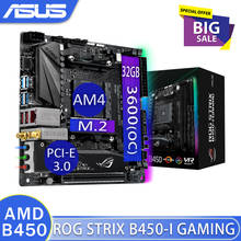 Разъем AM4 Asus ROG STRIX B450-I игровой материнской платы DDR4 32 Гб PCI-E 3,0 SATA3 Hi-Fi DDR4 32 Гб USB3.1 Gen2 Настольный B450 материнская плата-Mãe 2024 - купить недорого