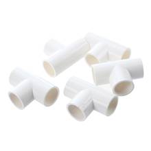 20mm PVC Tee 3 Way Water Pipe Tube Adapter Connectors White 5 Pcs 2024 - buy cheap