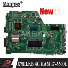 Материнская плата Akemy X751LK REV 2,0 для For Asus X751LK X751LKB X751LX материнская плата для ноутбука GTX 850M 4G RAM I7-5500U 2024 - купить недорого