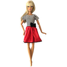 Nk 1 peça de boneca com vestido vermelho, roupas modernas fashion para barbie, roupa casual diária para brinquedo de criança, presente para menina, 272k, 6x 2024 - compre barato