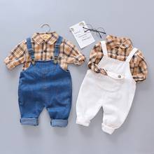 2020 Baby Boys Gentleman Style Clothes Set Baby Boys Spring and Autumn 2 Pcs Casual Clothing Suit Baby Outfits for Kids Clothes 2024 - buy cheap