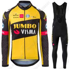 JUMBO VISMA-Ropa de Ciclismo para primavera y verano, conjunto de Maillot y camiseta para bicicleta de carretera, uniforme para Ciclismo de montaña, 2021 2024 - compra barato