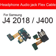 Conector de Audio Flex Cable para Samsung Galaxy J4 2018 J400 auriculares Jack Puerto Flex Ribobn Cable piezas de repuesto de reparación 2024 - compra barato
