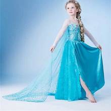 От 3 до 10 лет; нарядное платье принцессы Эльзы для девочек; одежда для костюмированной вечеринки; костюм Эльзы для маленьких девочек на Хэллоуин; Рождественская вечеринка; Vestidos 2024 - купить недорого