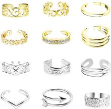 Silver Color Toe Rings for Women Open Adjustable Assorted Fingers Joint Knuckle Tail Pinky Ring Finger Toe Ring Cuff Jewelry 2024 - buy cheap