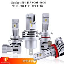 2pc Mini zes chips no error 12V 55W H7 H11 H8 9005 Wireless Small 9006 9012 H4 LED headlight bulbs fog lamps,2 Years Warranty 2024 - buy cheap