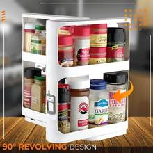 multi function storage rack Tool Double Layer Rotating Home Kitchen Seasoning Spice Organizer Rack Box Accessories 2024 - buy cheap