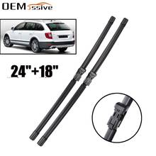 Conjunto de lâminas de limpador de para-brisa dianteiro, 2 peças, para skoda superb b6, 2015, 2014, 2013, 2012, 2011, 2010, 2009, 24 ", 18" 2024 - compre barato