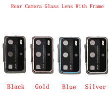 Cristal de lente de cámara trasera con soporte de marco de Metal para Huawei P40 P40 Pro, piezas de repuesto de reparación 2024 - compra barato