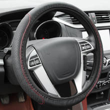 Leather Anti-Slip Car Steering Wheel Cover For VW Volkswagen Golf Polo Passat Tiguan Jetta Touran T-Roc Scirocco 2024 - buy cheap