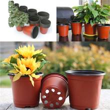 Vaso de plástico para plantas, 100 peças, vaso de flores para jardim, decoração de casa e jardim 2024 - compre barato