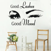 Beauty Salon Logo Decorations Wall Stickers Lashes Quotes Eyelashes Sign Vinyl Wall Decals for Beauty Salon Decor Poster Z681 2024 - buy cheap