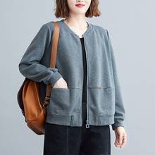 Women Casual Short Jackets New Arrival 2020 Autumn Simple Style Solid Color All-match Loose Female Outerwear Coats S2011 2024 - buy cheap