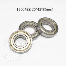 Bearing 1pcs 16004ZZ 20*42*8(mm) free shipping chrome steel Metal Sealed High speed Mechanical equipment parts 2024 - buy cheap