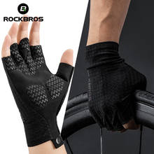 ROCKBROS-guantes de ciclismo para hombre, de medio dedo, transpirables, antideslizantes, para verano, UV400 2024 - compra barato