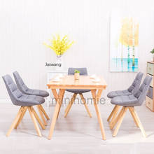 Скандинавский обеденный стул, мебель для дома, современный минималистичный Креативный дизайн спальни, спинка, мягкое сиденье, бытовые обеденные стулья mc 2024 - купить недорого
