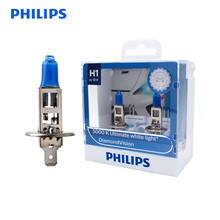 Philips H1 12V 55W Diamond Vision 5000K Ксеноновые белые автомобильные галогенные оригинальные автомобильные лампы OEM яркие лампы 12258DVS2, пара 2024 - купить недорого