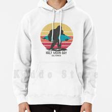 Surfing Bigfoot In Half Moon Bay California hoodies long sleeve Bigfoot Surfing San Diego California Half Moon Bay 2024 - buy cheap