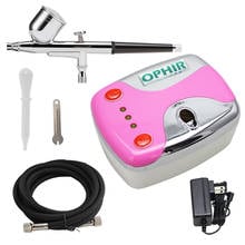 OPHIR 12V DC Portable Airbrush Compressor with 0.3mm Airbrush Gun for Cake Decorating Art Hobby Paint _AC002+AC004 2024 - buy cheap