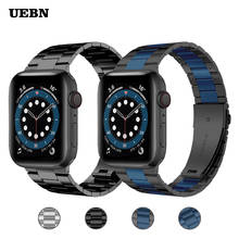 UEBN-Correa clásica de acero inoxidable para Apple Watch, banda de Metal de 44MM, 40MM, 42MM y 38MM, pulsera para iWatch Series 6 2024 - compra barato