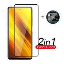 2в1 закаленное стекло для Xiaomi Mi 10 9 8 Lite SE 9T Pro Poco X3 Защитная пленка для объектива камеры Xiom Xiami PocoX3 2024 - купить недорого