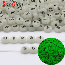 White 4x7mm Luminous Letter Beads Acrylic Numbers Beads For Jewelry Making DIY Bracelet Necklace Accessories 2024 - buy cheap