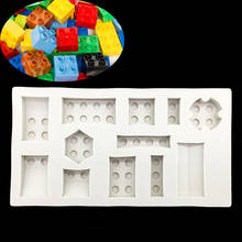 Building Blocks Shapes Silicone Sugarcraft Mould, Fondant Cake Decorating Tools Bakeware 2024 - buy cheap