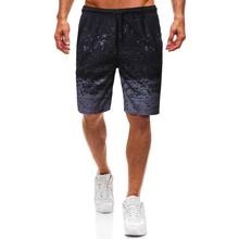 Shorts masculino de verão, com estampa digital, casual, moda praia, basquete, esporte, academia, corrida 2024 - compre barato