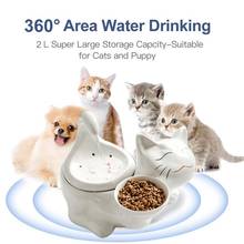 Fuente de cerámica avanzada para mascotas, bebedero de agua para gatos con filtros de repuesto y espuma, 360 2024 - compra barato